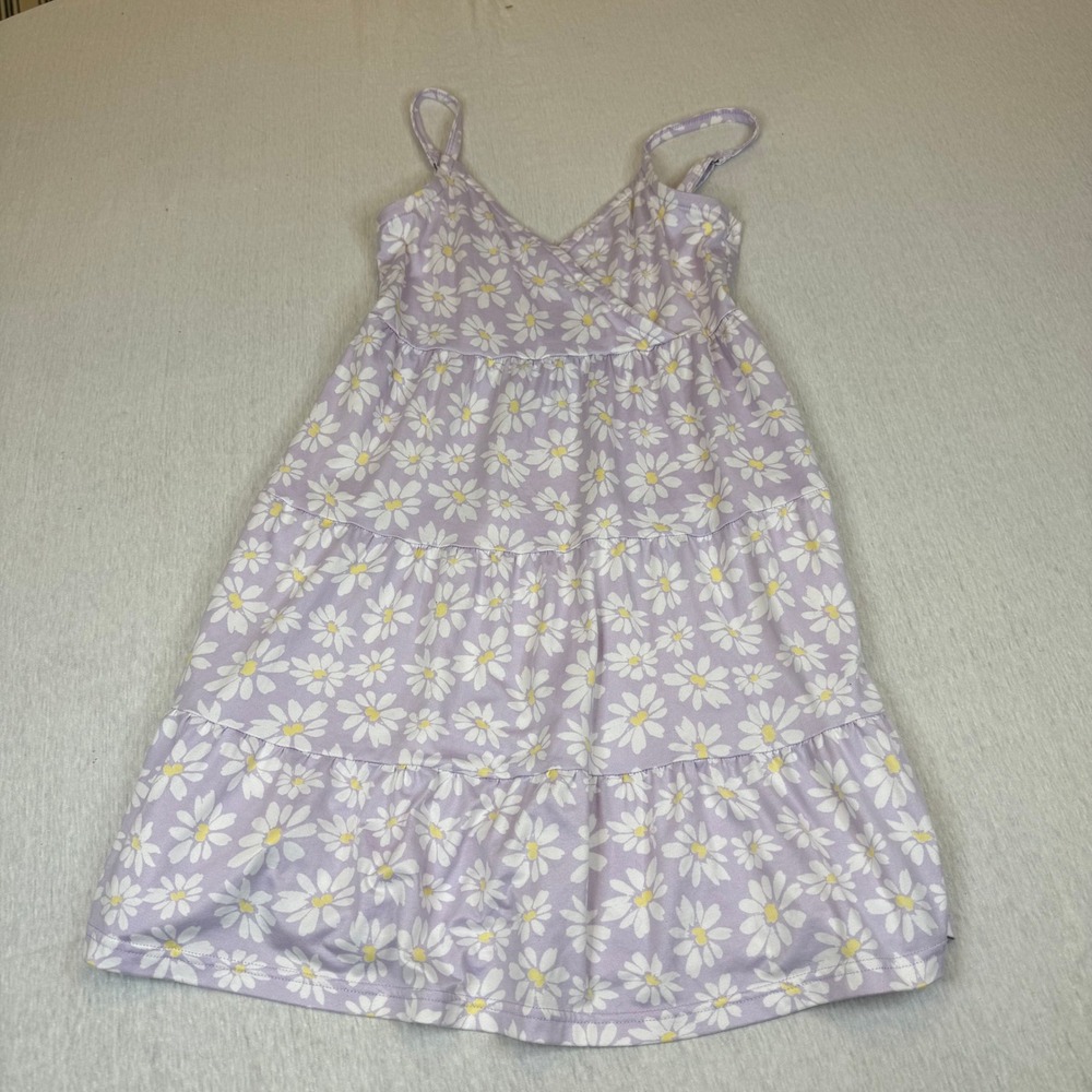 Hollister Daisy Print Tiered Mini‎ Dress Lavender Size S Spaghetti Strap